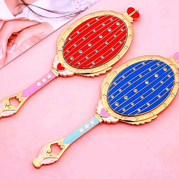 S.MoonMirror&BrushSet! Heavy!  (Mirror&Makeup-Brushes) RedOrBL. MirOpt.  Msg.Me - Picture 7 of 16